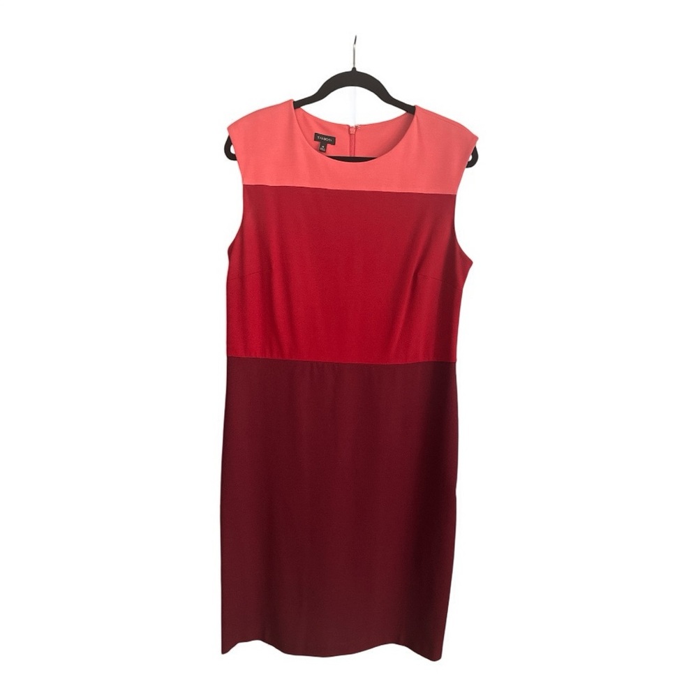 Talbots Red Color Block Midi Dress for Work